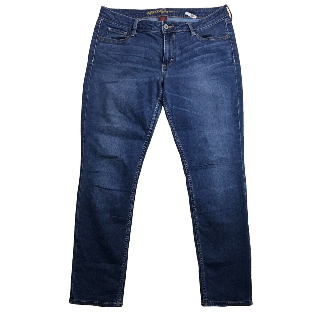 Arizona Jeans Women Size 13  Super Skinny Rinse Wash Blue Denim 33x28